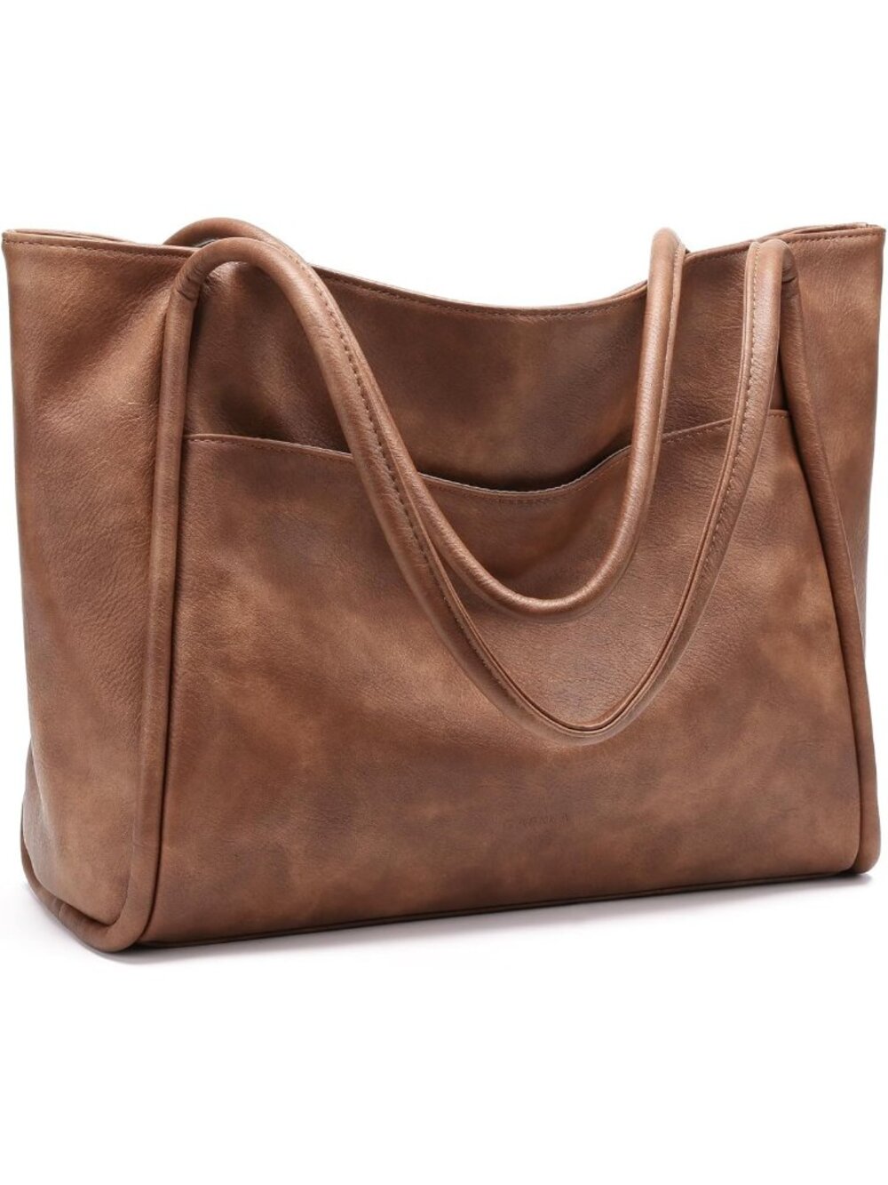 Stylish Vegan Leather Tote Bag for Women | Large Capacity Travel Purse, Fits 14